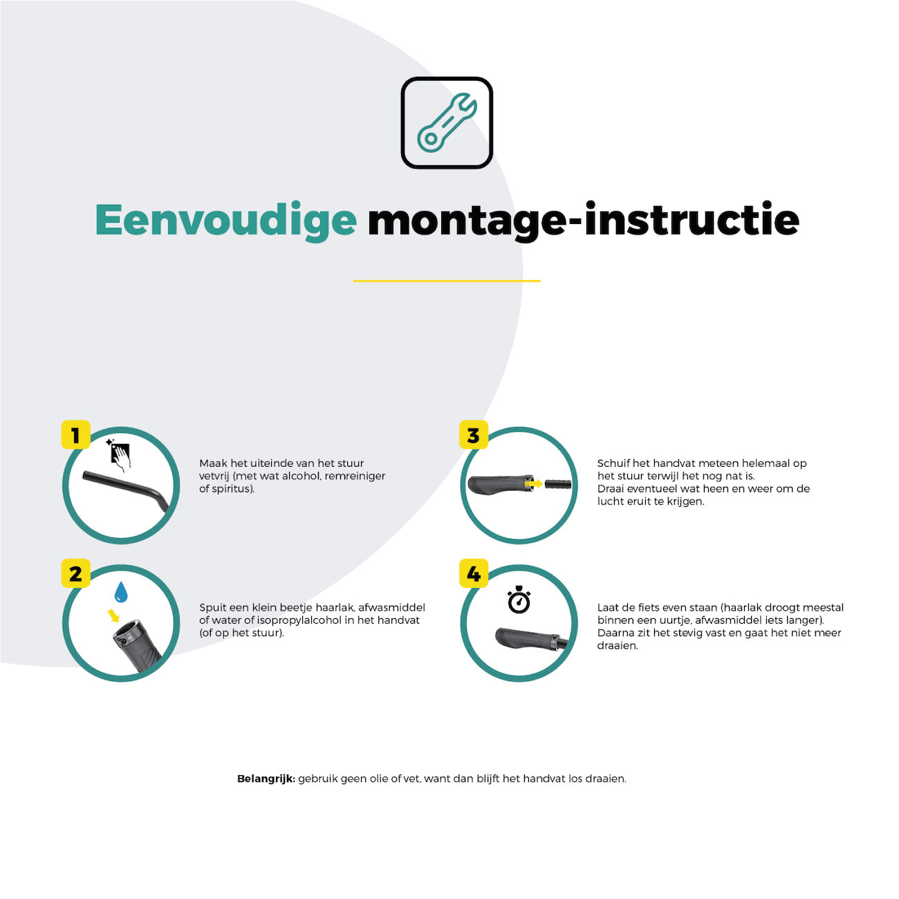 Voltano Ergonomische Fietshandvatten Zwart - 132 / 132 MM