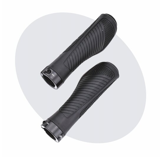 Voltano Ergonomische Fietshandvatten Zwart - 132 / 132 MM