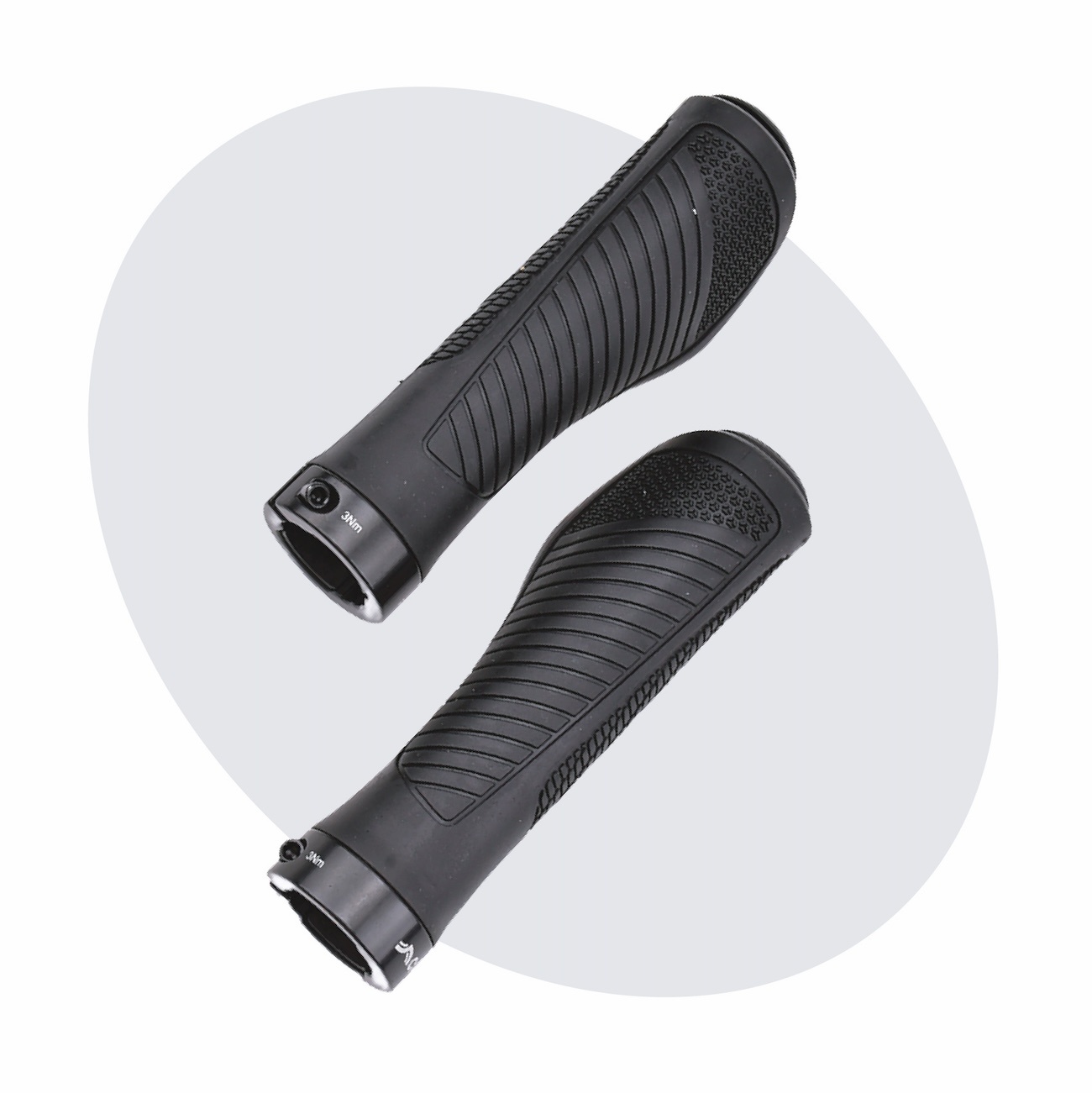 Voltano Ergonomische Fietshandvatten Zwart - 132 / 132 MM