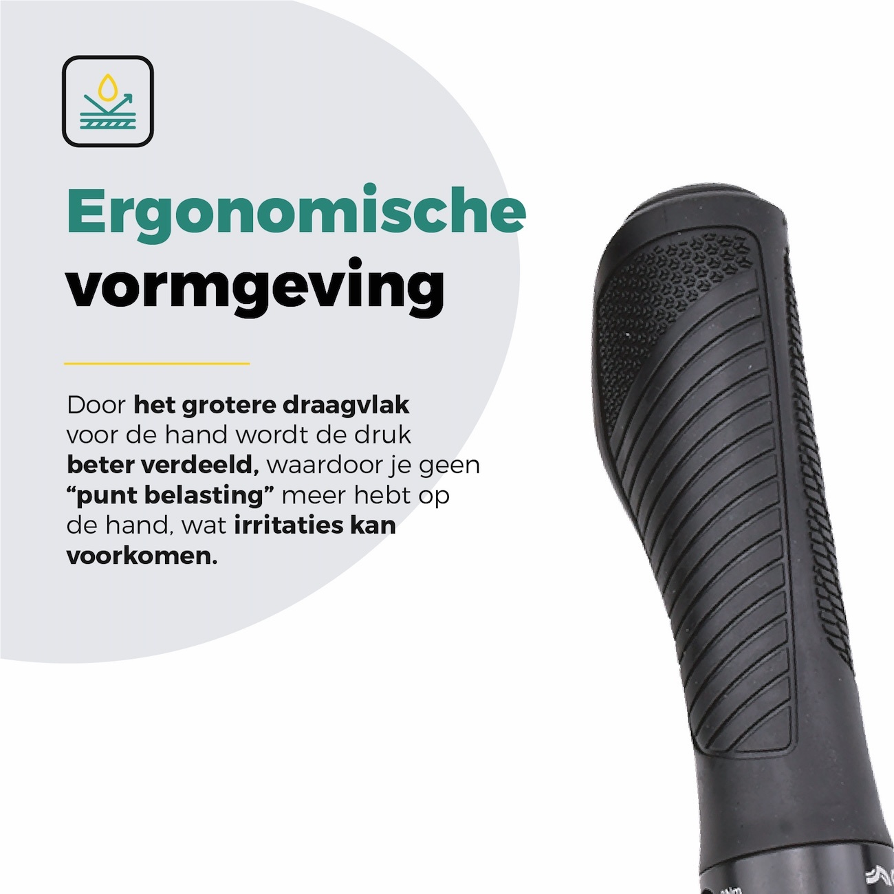 Voltano Ergonomische Fietshandvatten Zwart - 132 / 132 MM