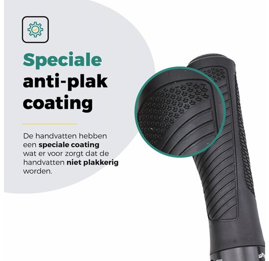 Voltano Ergonomische Fietshandvatten Zwart - 132 / 132 MM