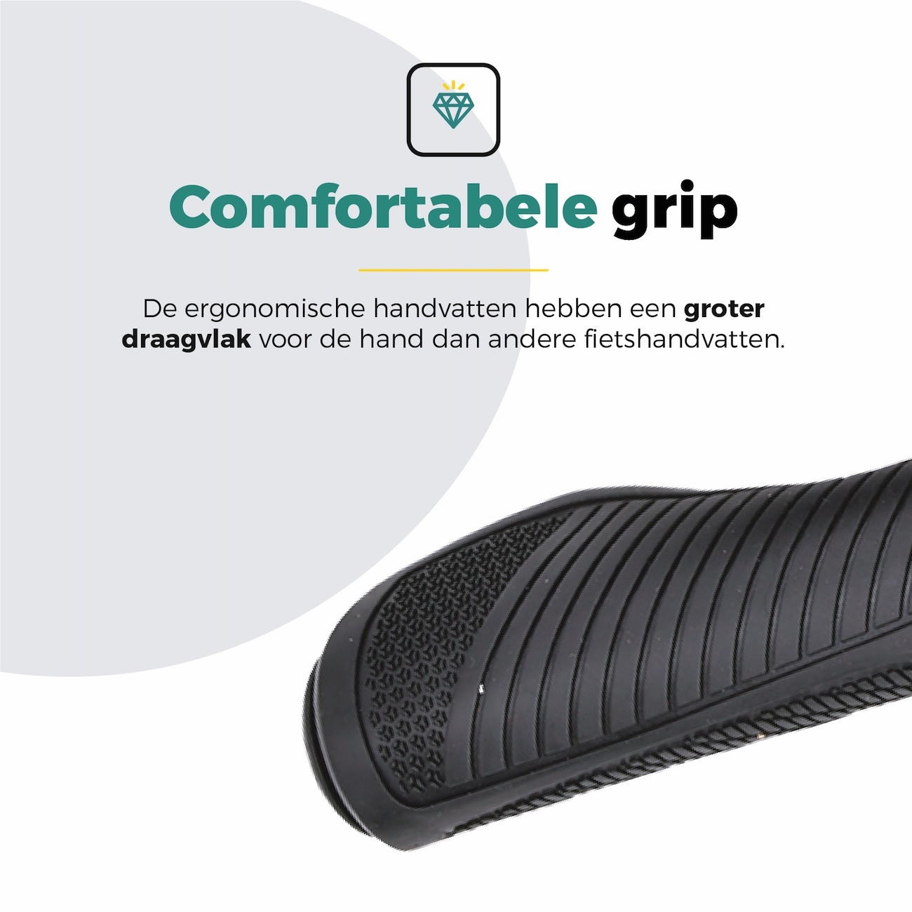 Voltano Ergonomische Fietshandvatten Zwart - 132 / 132 MM