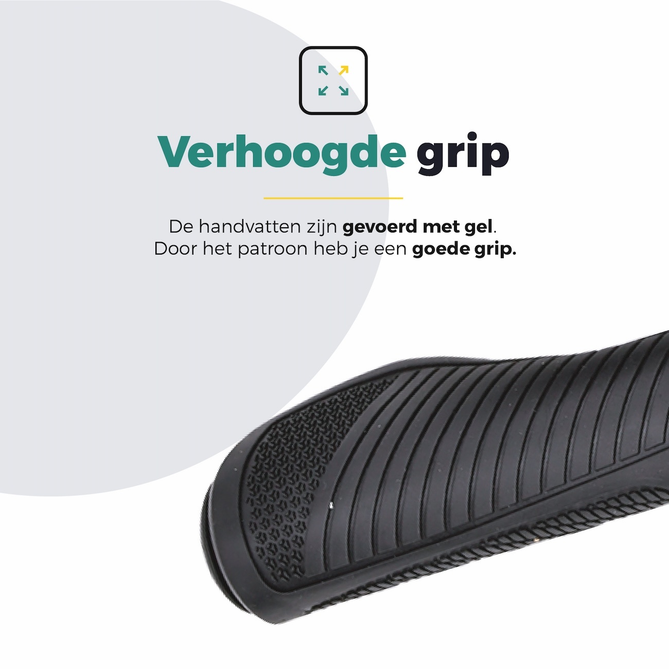Voltano Ergonomische Fietshandvatten Zwart - 132 / 132 MM