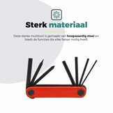 Voltano Multitool Gereedschap 7 Functies - Zwart - Inbus en Kruis