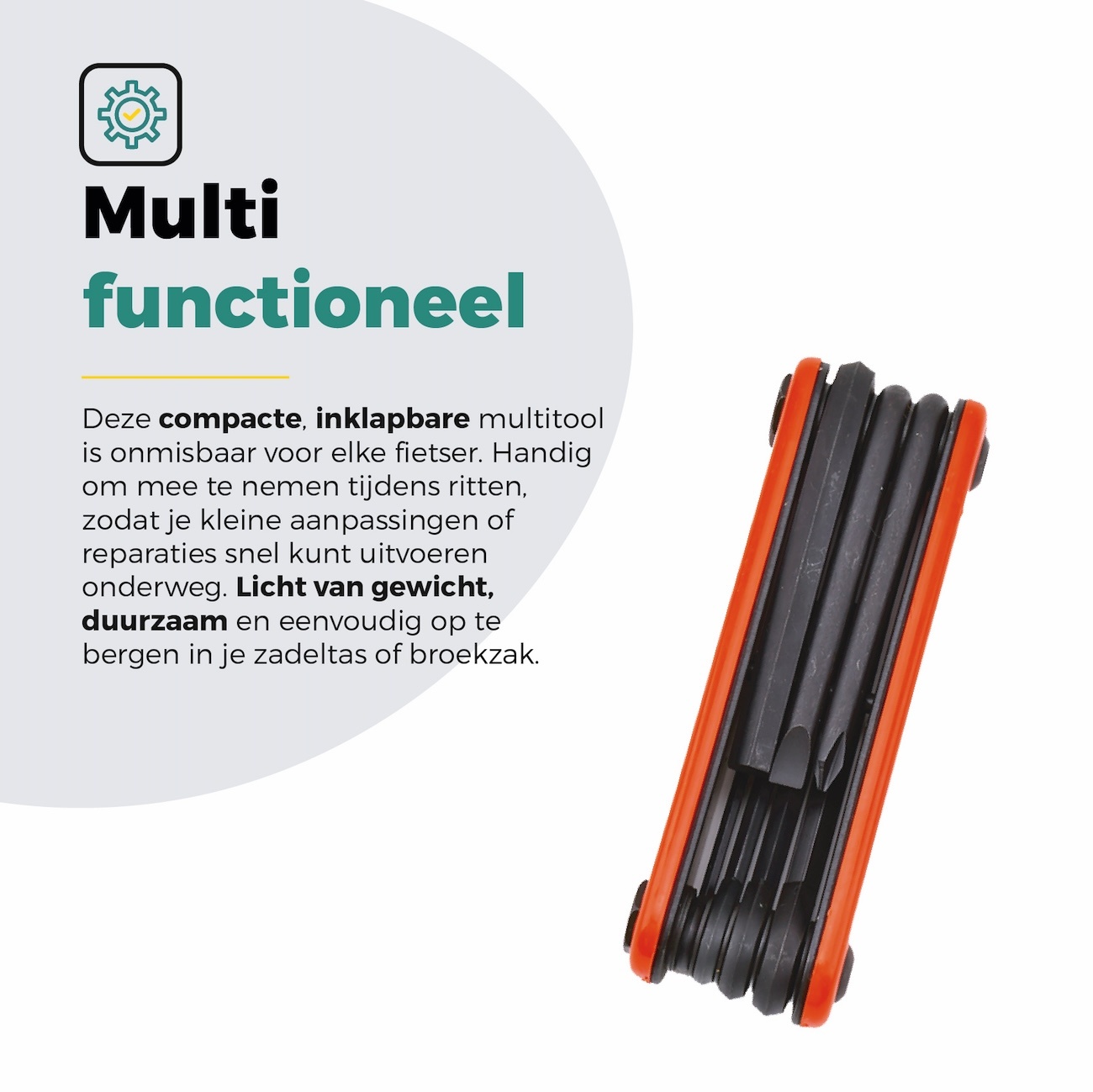 Voltano Multitool Gereedschap 7 Functies - Zwart - Inbus en Kruis