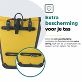 Voltano Luxe E-bike Fietstas 28L - Geel / Zwart - Pakaftas Met Laptop vak - 100% Waterdicht