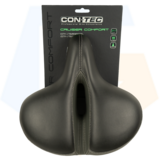 Contec Cruiser Comfort XXL Fietszadel - Unisex - Zwart