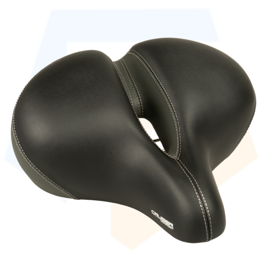 Contec Cruiser Comfort XXL Fietszadel - Unisex - Zwart