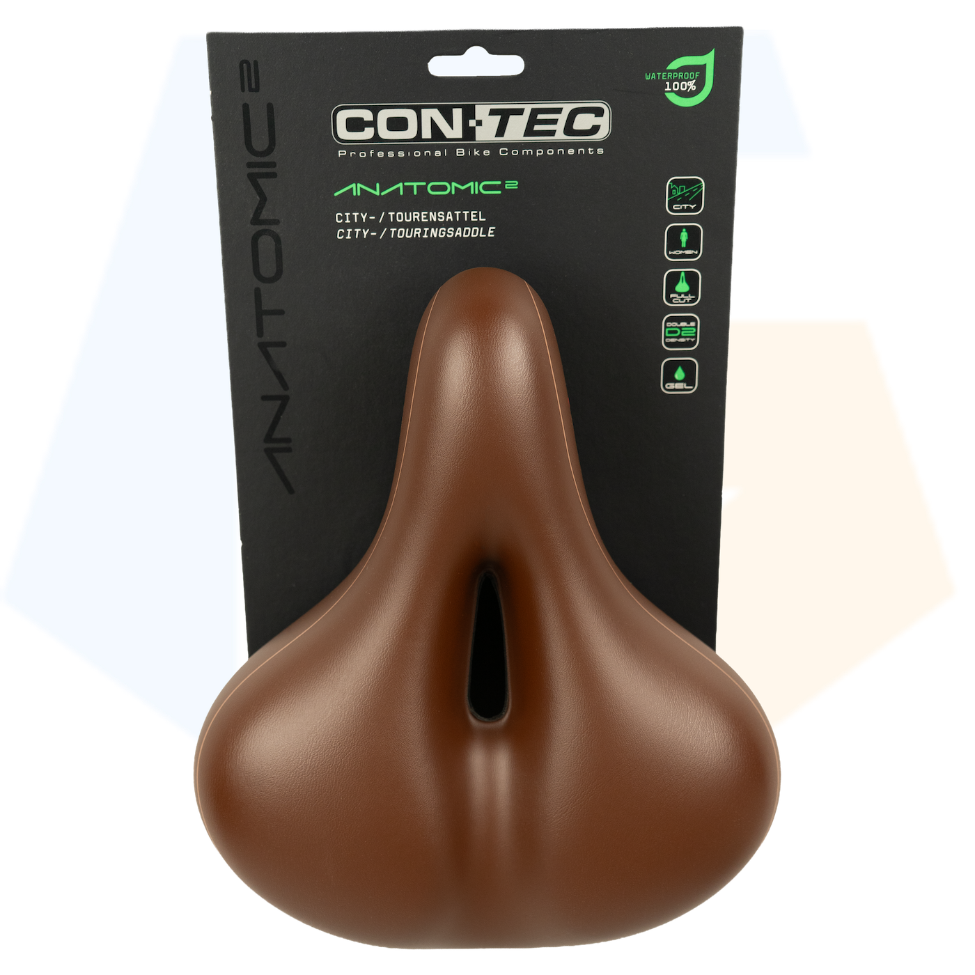 Contec City Zone Cut Anatomic 2 Dames Fietszadel Bruin