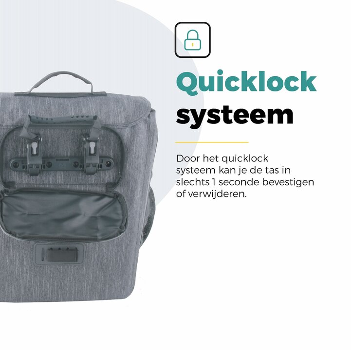 Voltano Equal E-bike Enkele Fietstas  25L - Donkergrijs - Laptopvak - Waterdicht