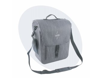 Voltano Equal E-bike Enkele Fietstas  25L - Donkergrijs - Laptopvak - Waterdicht