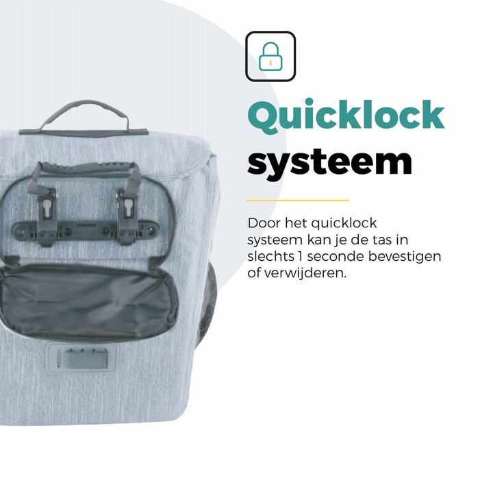 Voltano Equal E-bike Enkele Fietstas 25L - Ice Blauw - Laptopvak - Waterdicht