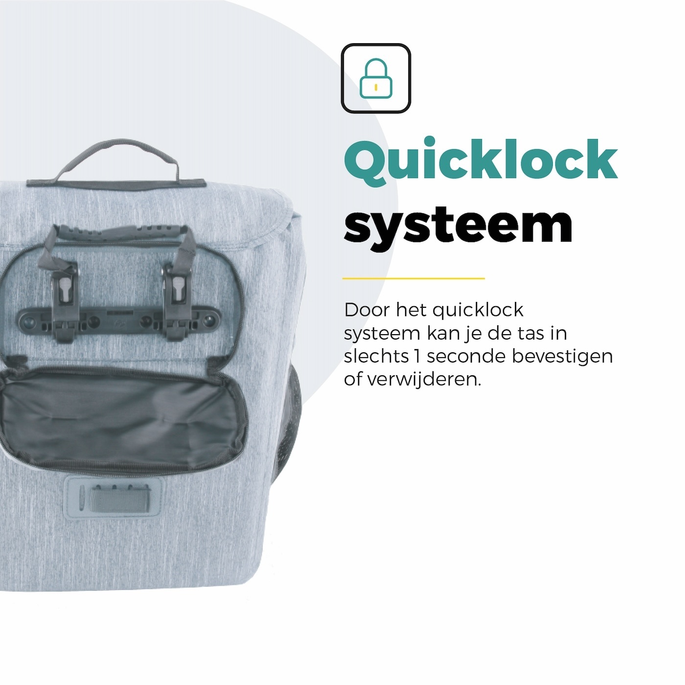 Voltano Equal E-bike Enkele Fietstas 25L - Ice Blauw - Laptopvak - Waterdicht