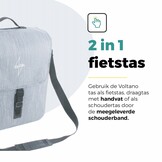 Voltano Equal E-bike Enkele Fietstas 25L - Ice Blauw - Laptopvak - Waterdicht