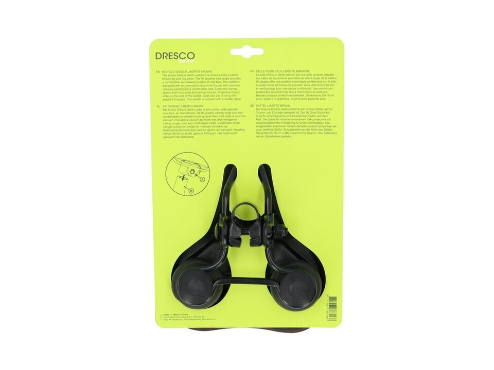 Dresco Liberto Fietszadel - Unisex - Bruin