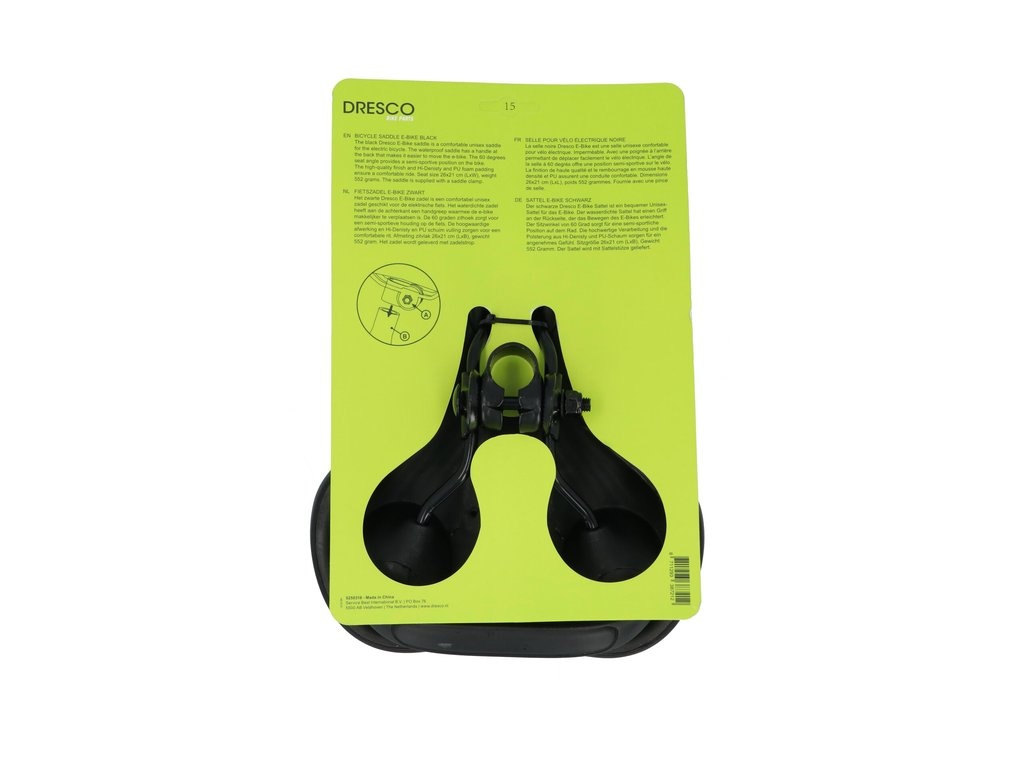 Dresco E-Bike Fietszadel - PU Schuim - Unisex - Zwart