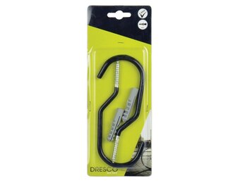 Dresco Fietshaken - Plafondhalken Metaal - 2 Stuks