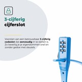 Voltano Accuslot Bagagedrager - Fietshelm / Tas Codeslot - Blauw - Reisslot