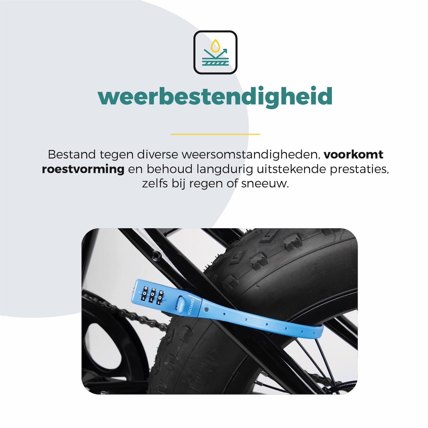 Voltano Accuslot Bagagedrager - Fietshelm / Tas Codeslot - Blauw - Reisslot