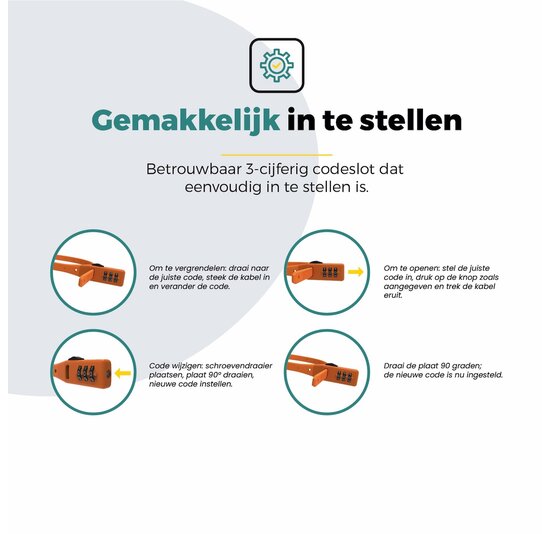 Voltano Accuslot Bagagedrager - Fietshelm / Tas Codeslot - Blauw - Reisslot