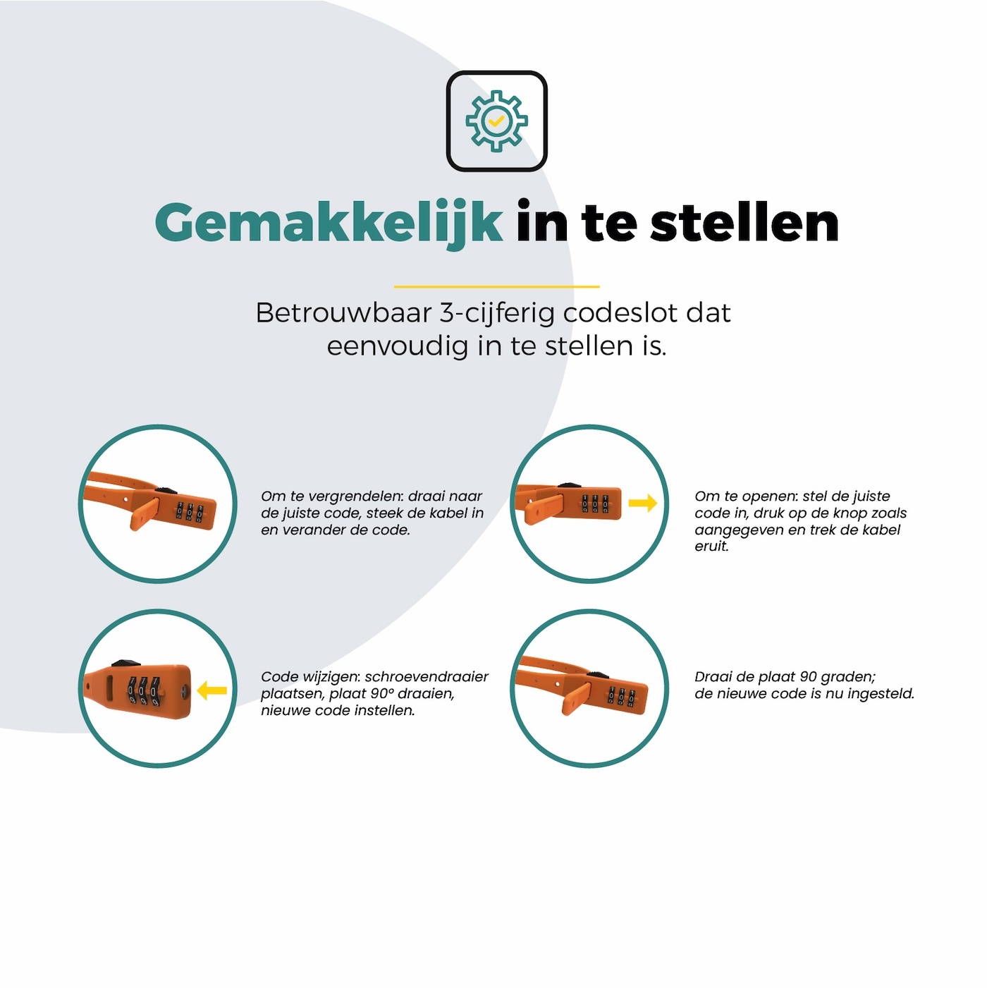 Voltano Accuslot Bagagedrager - Fietshelm / Tas Codeslot - Blauw - Reisslot