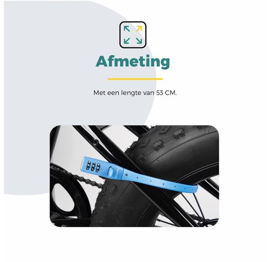 Voltano Accuslot Bagagedrager - Fietshelm / Tas Codeslot - Blauw - Reisslot