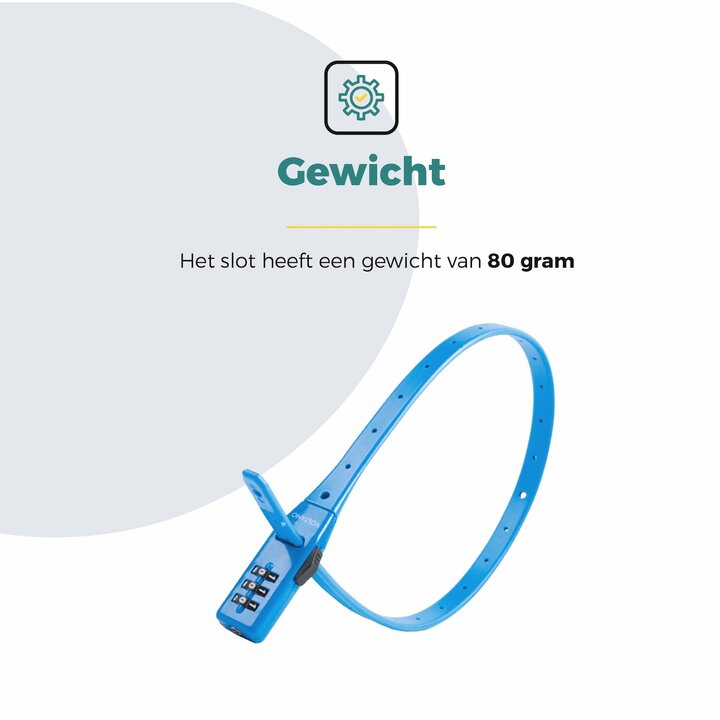 Voltano Accuslot Bagagedrager - Fietshelm / Tas Codeslot - Blauw - Reisslot