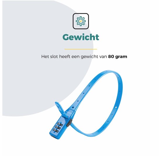 Voltano Accuslot Bagagedrager - Fietshelm / Tas Codeslot - Blauw - Reisslot