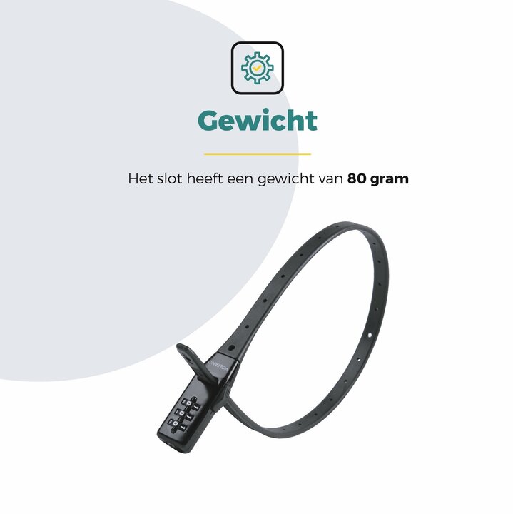 Voltano Accuslot Bagagedrager - Fietshelm / Tas Codeslot - Zwart - Reisslot