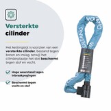 Voltano ART4 Kettingslot Solid - Ice Blauw - 110 CM - Vaste Slotkop