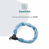 Voltano ART4 Kettingslot Solid - Ice Blauw - 110 CM - Vaste Slotkop