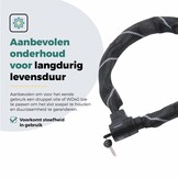 Voltano ART4 Kettingslot Solid - Zwart - 110 CM - Vaste Slotkop