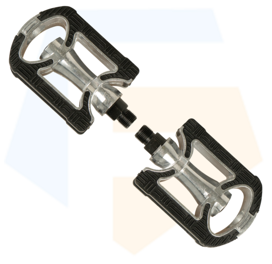 Falkx Aluminium Fietspedalen - Anti Slip - Zwart / Zilver - 9/16''