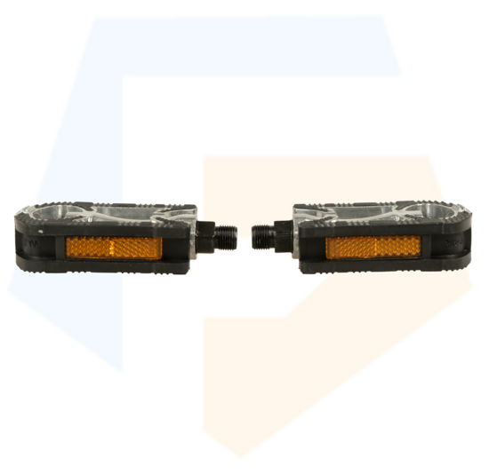 Falkx Aluminium Fietspedalen - Anti Slip - Zwart / Zilver - 9/16''