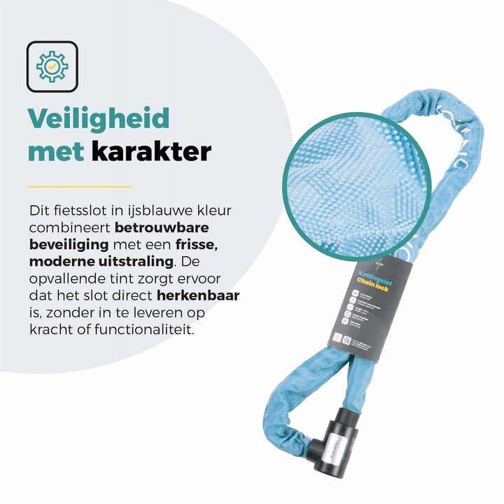 Voltano ART2 Kettingslot - Ice Blauw - 120 CM