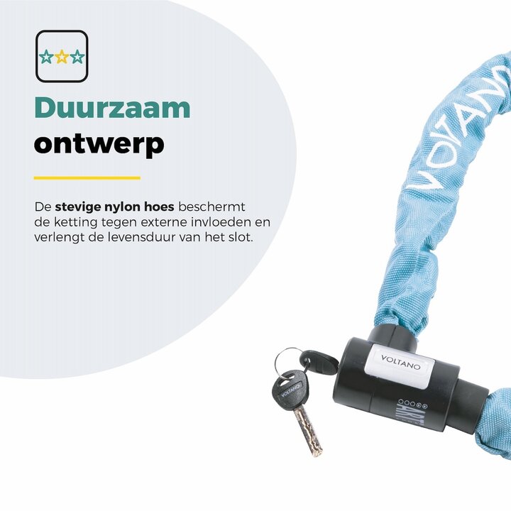 Voltano ART2 Kettingslot - Ice Blauw - 120 CM