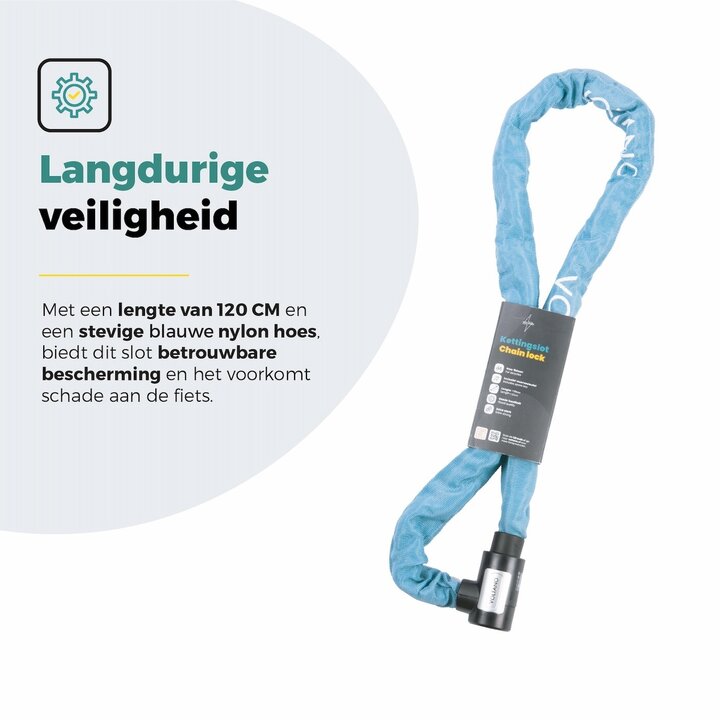 Voltano ART2 Kettingslot - Ice Blauw - 120 CM