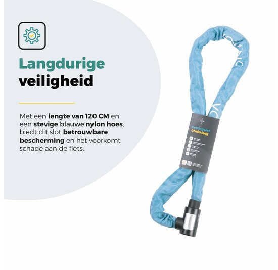 Voltano ART2 Kettingslot - Ice Blauw - 120 CM