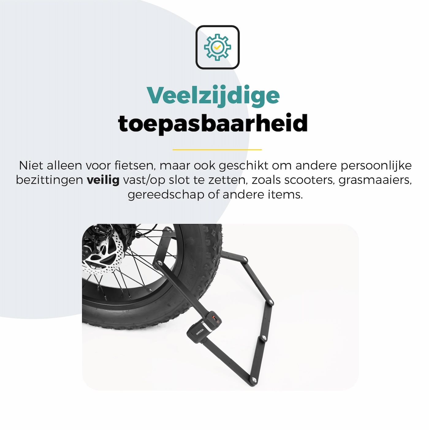 Voltano Vouwslot ART2 Pro - Zwart - 120 CM - Met Framehouder