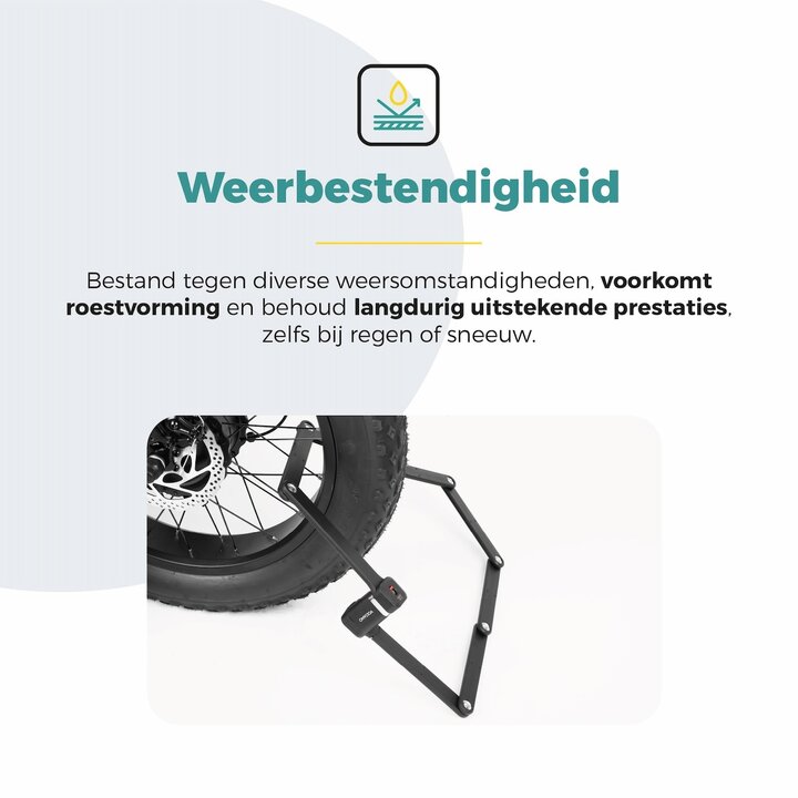 Voltano Vouwslot ART2 Pro - Zwart - 120 CM - Met Framehouder