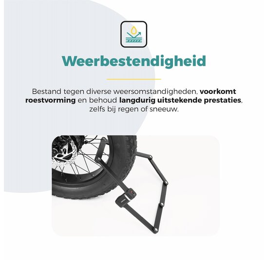 Voltano Vouwslot ART2 Pro - Zwart - 120 CM - Met Framehouder