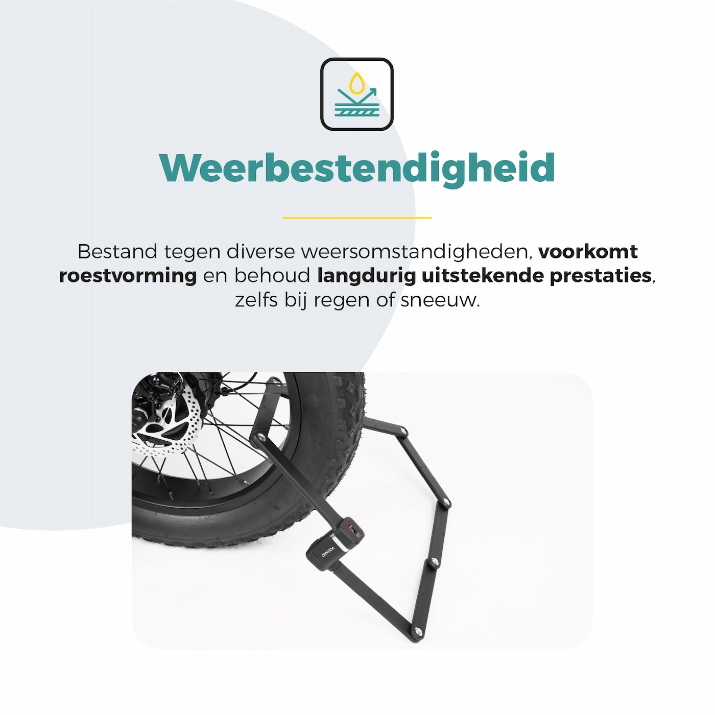 Voltano Vouwslot ART2 Pro - Zwart - 120 CM - Met Framehouder