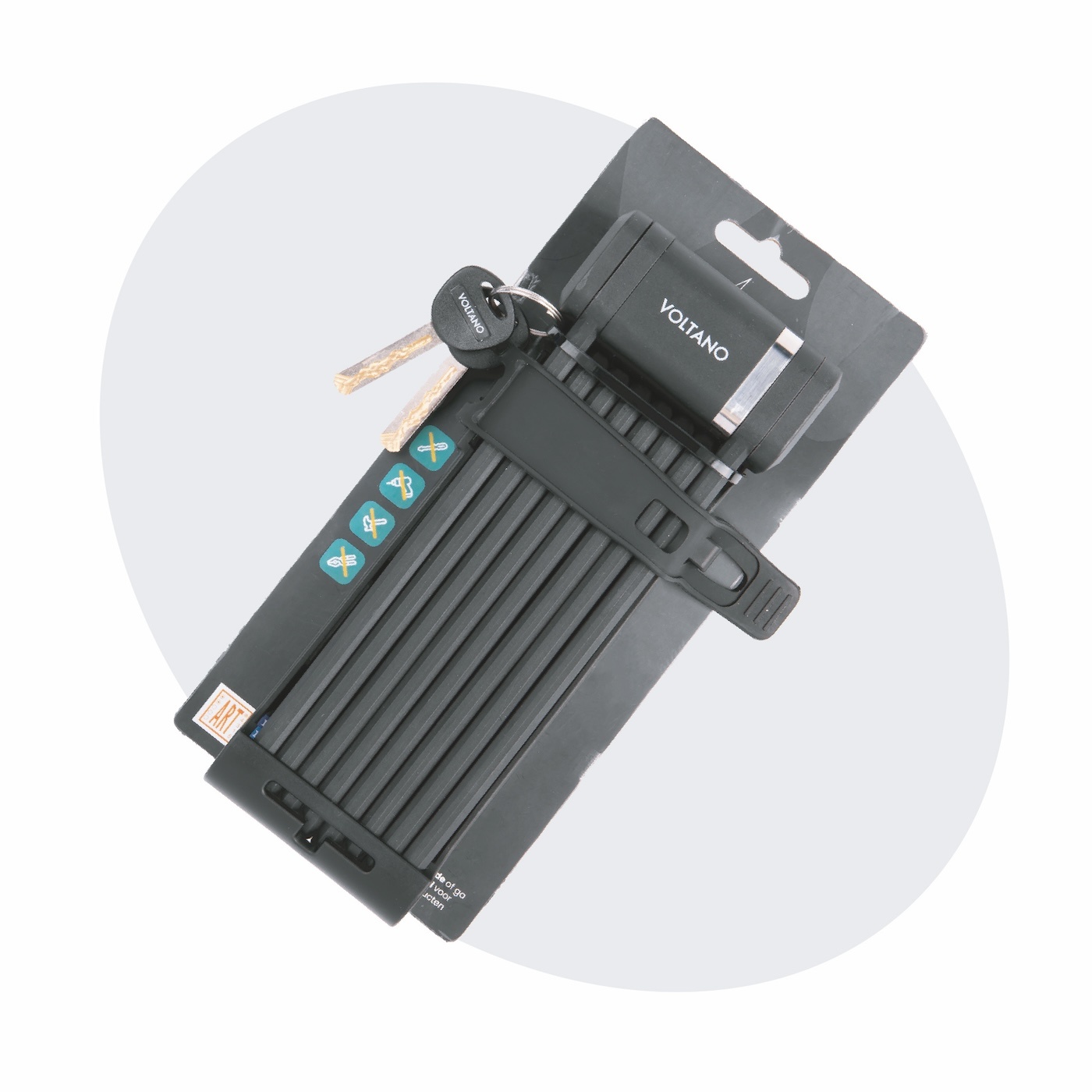 Voltano Vouwslot ART2 Pro - Zwart - 120 CM - Met Framehouder