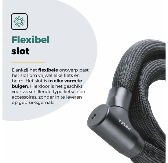 Voltano Flexilock Kettingslot - Zwart - 110 CM