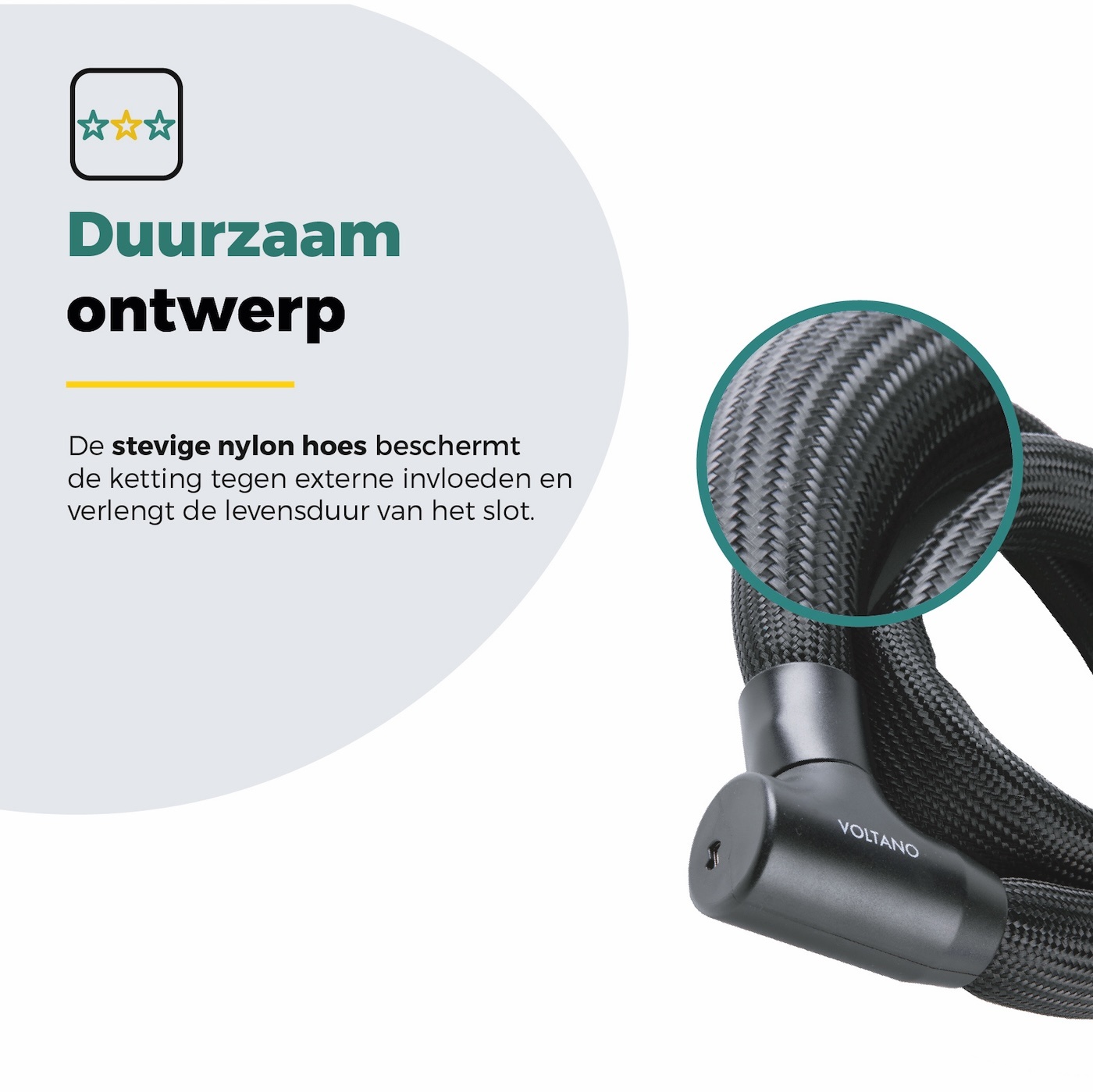 Voltano Flexilock Kettingslot - Zwart - 110 CM