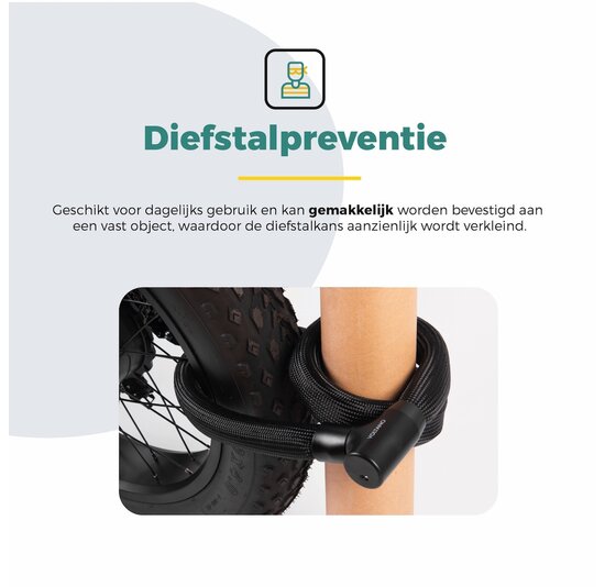 Voltano Flexilock Kettingslot - Zwart - 110 CM