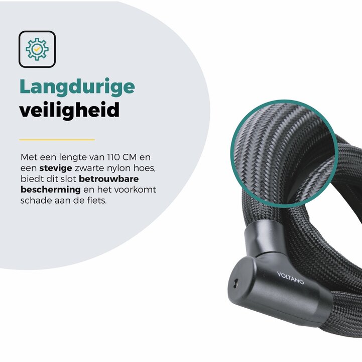 Voltano Flexilock Kettingslot - Zwart - 110 CM