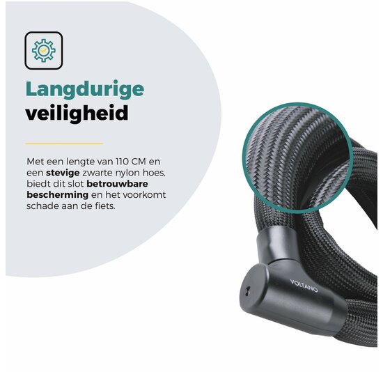 Voltano Flexilock Kettingslot - Zwart - 110 CM