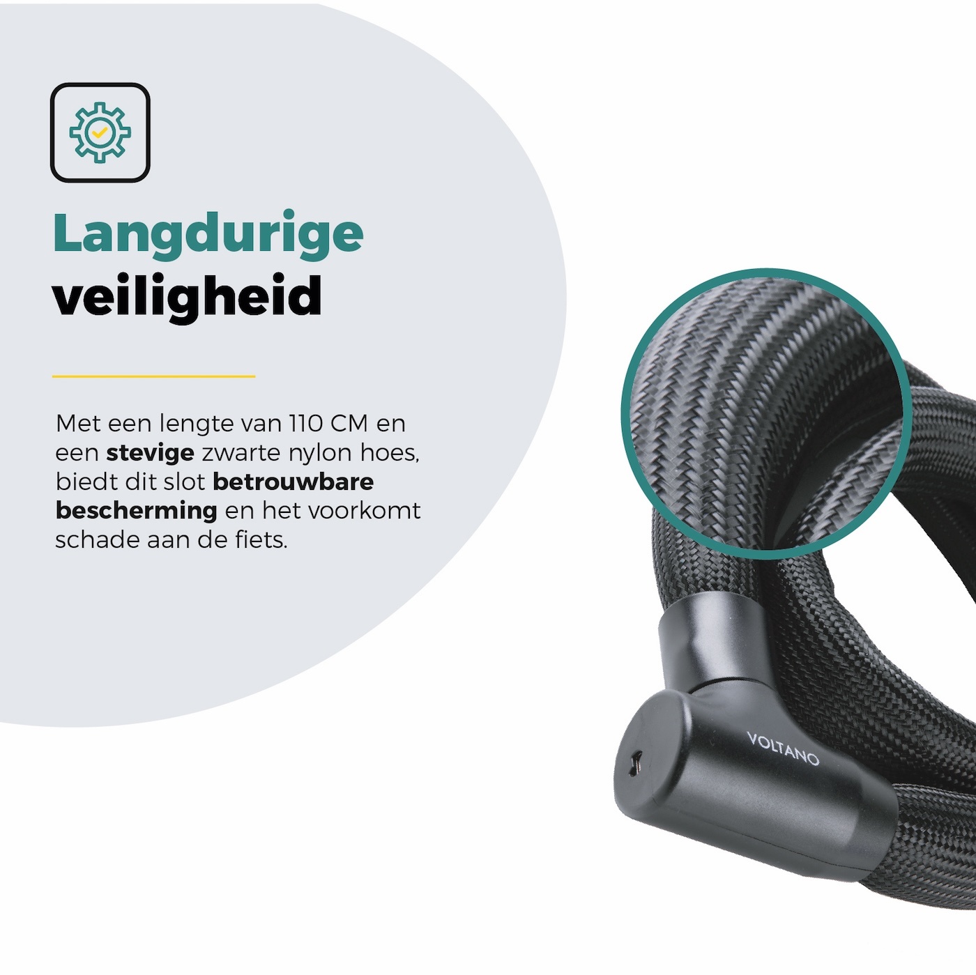 Voltano Flexilock Kettingslot - Zwart - 110 CM