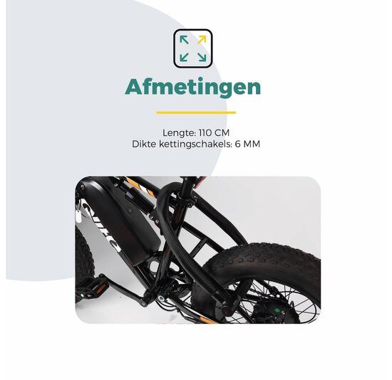 Voltano Flexilock Kettingslot - Zwart - 110 CM